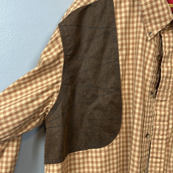 Braeval Shirt Mens Extra Large Tiera Gun Check Cotton Long Sleeve Patch L - Picture 4 of 14